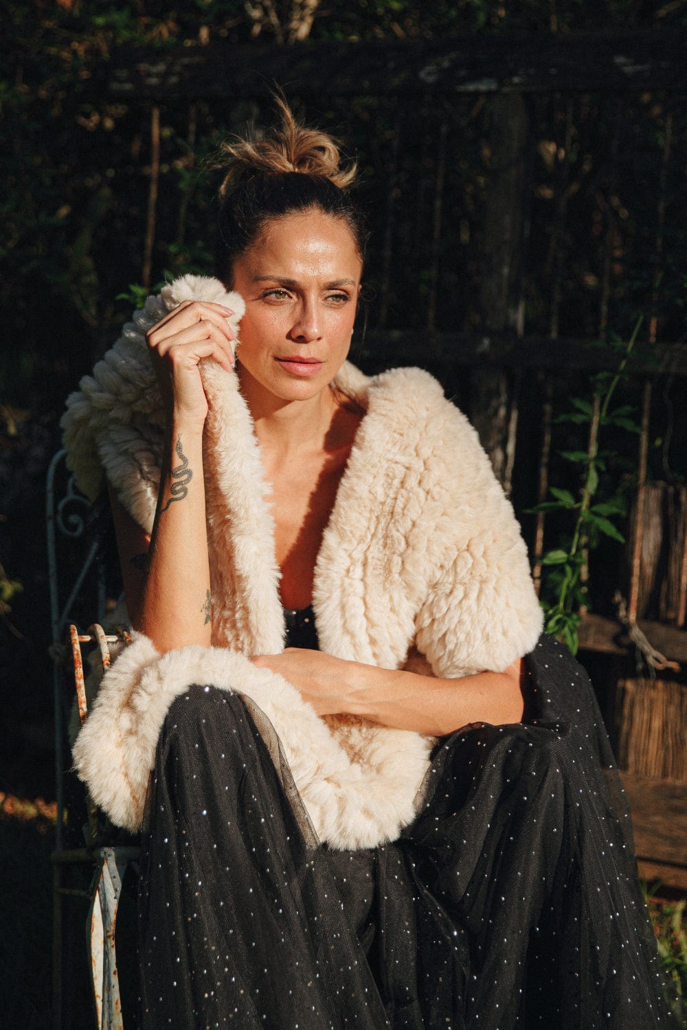 Alex Max -Estola Sintético Bege