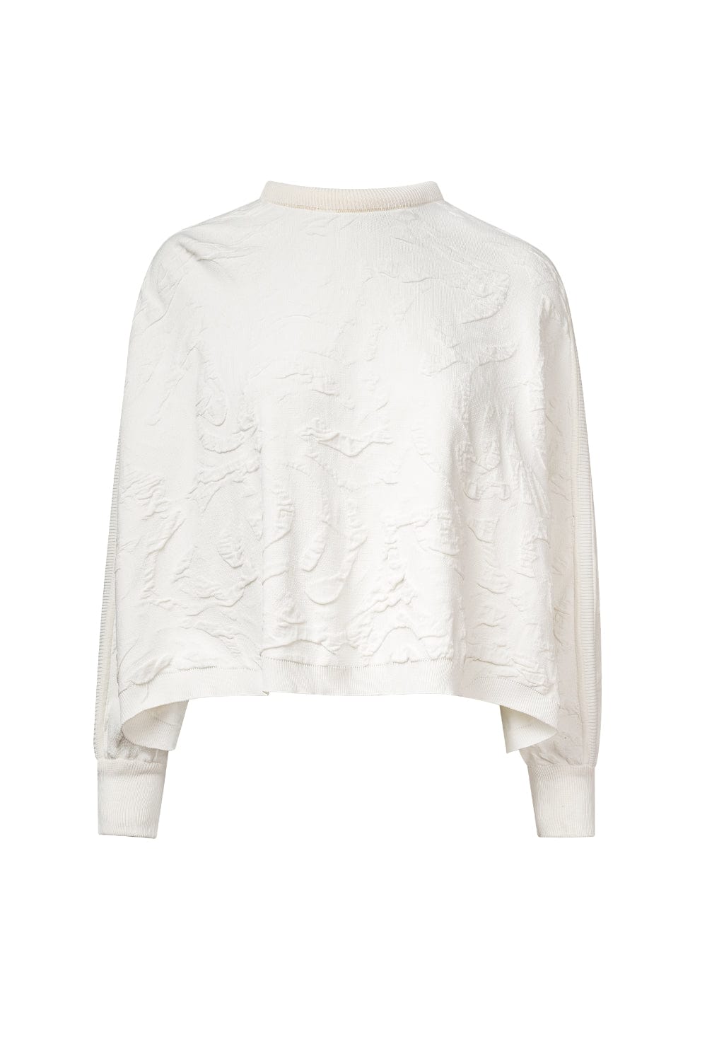 Coven - Blusa Manga Longa Moleton de Tricot Jacquard Branco