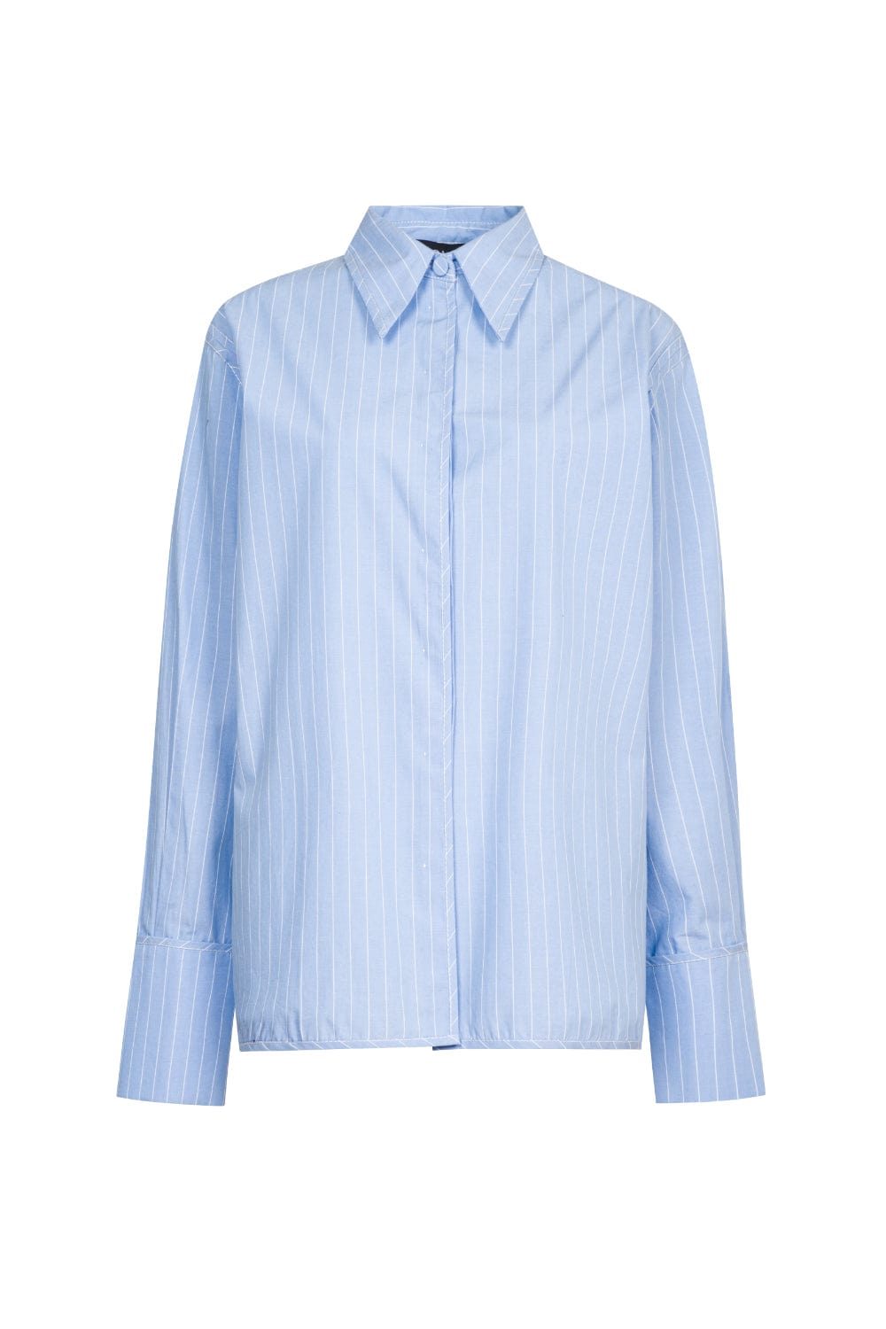 Coven - Camisa Manga Longa Listras Azul Claro