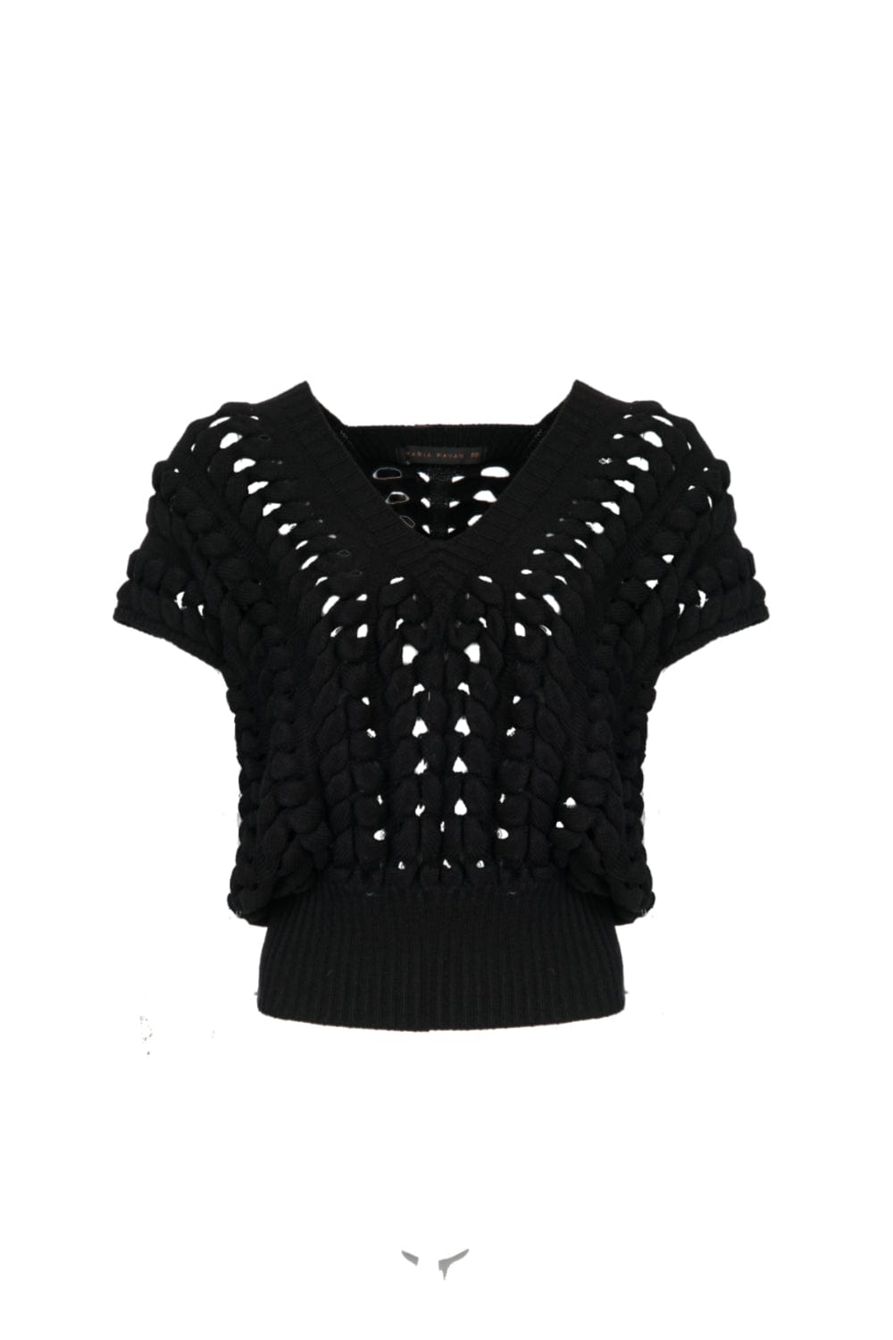 Maria Pavan - Colete Crochet Preto