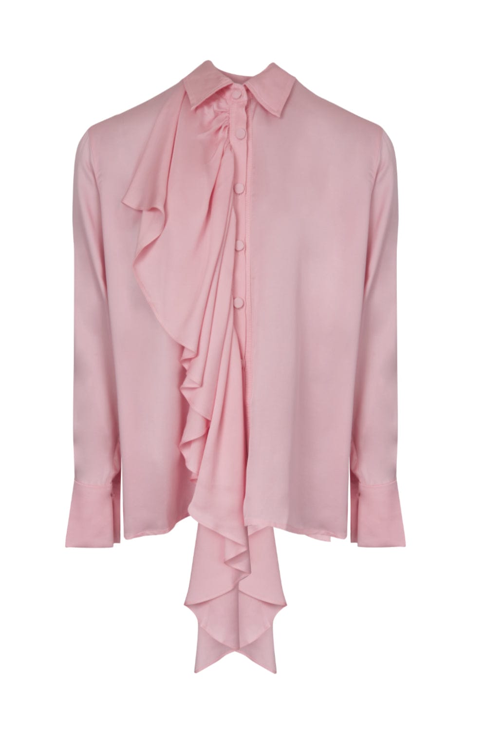 Coven - Camisa Manga Longa Crepe Elysia Rosa