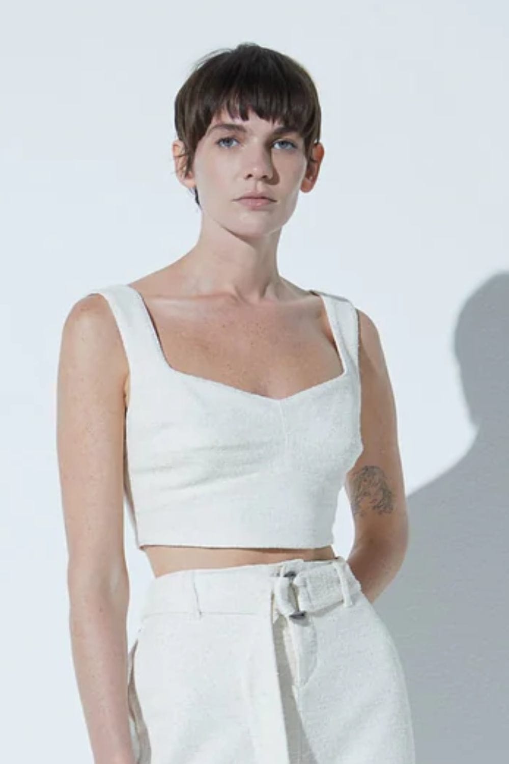 Viviane Furrier - Top Cropped Tweed Recortes