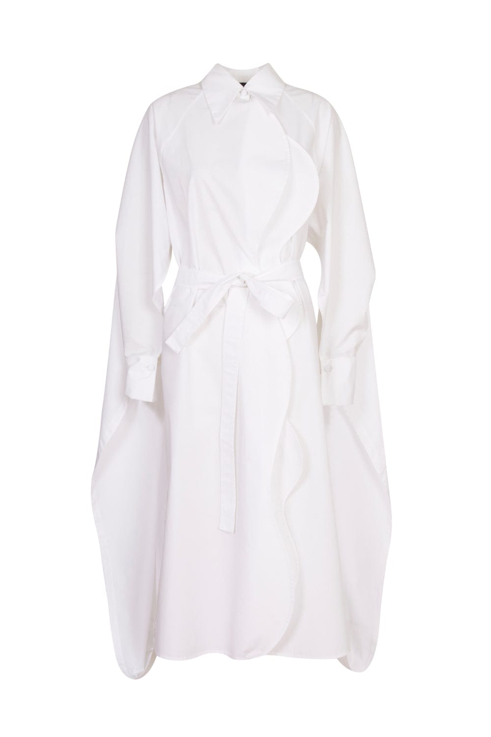 Coven - Vestido Chemisier Longo Ice Algodão Curvas Off White