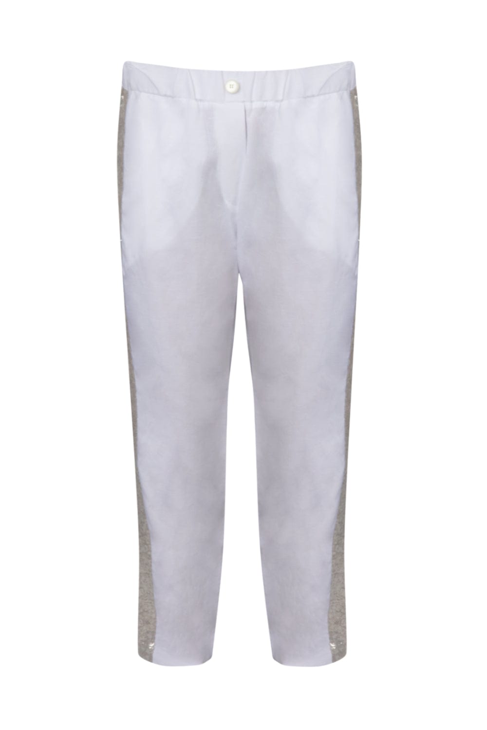 Access - Calça Alfaiataria Faixa Paetês Laterais Branco