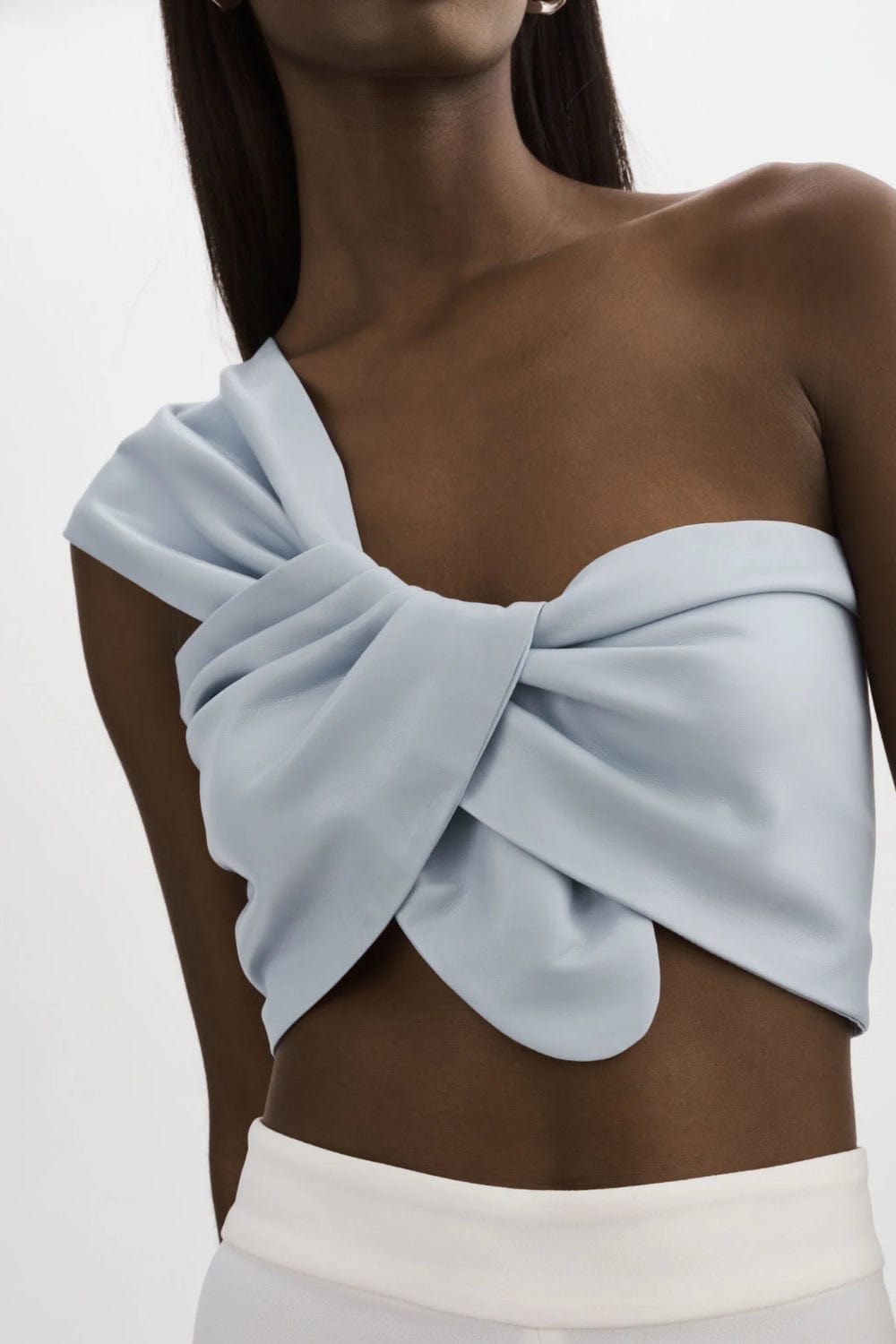 Lamarque - Top Couro Jolie Azul Claro