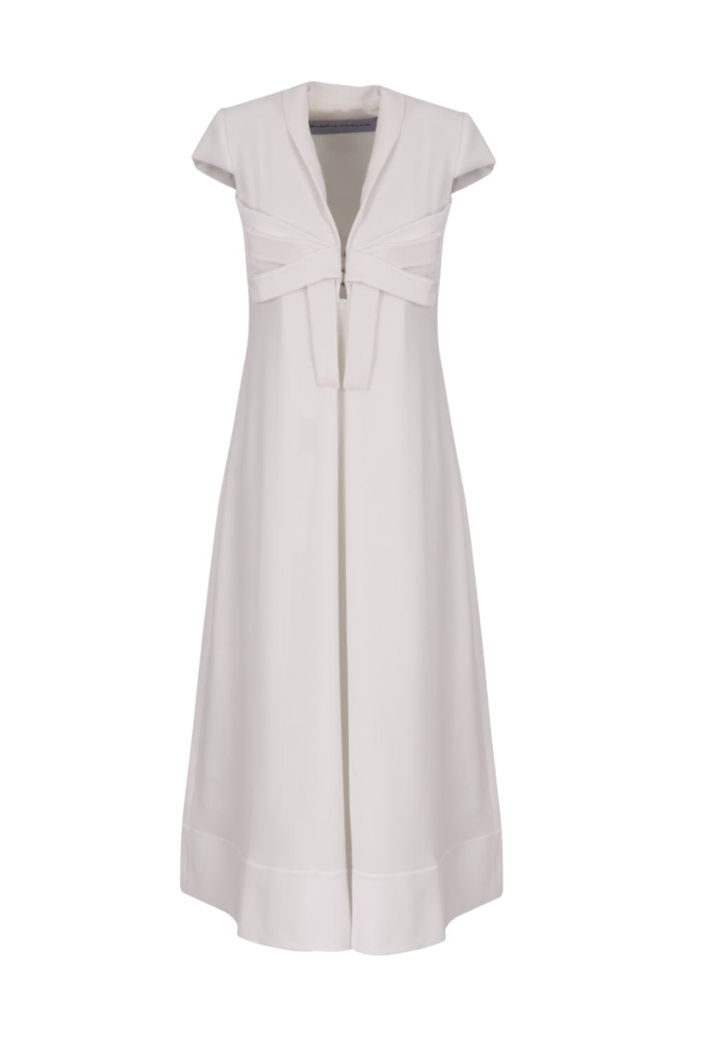 Glória Coelho - Vestido Midi Crepe Laços Off White