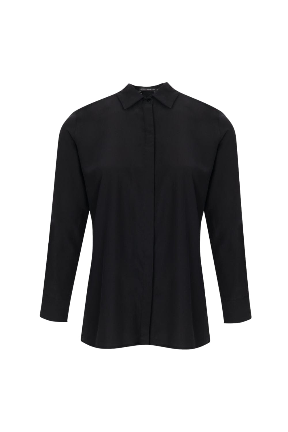 Lenny Niemeyer - Camisa Manga Longa Fendas Laterais Seda Preto
