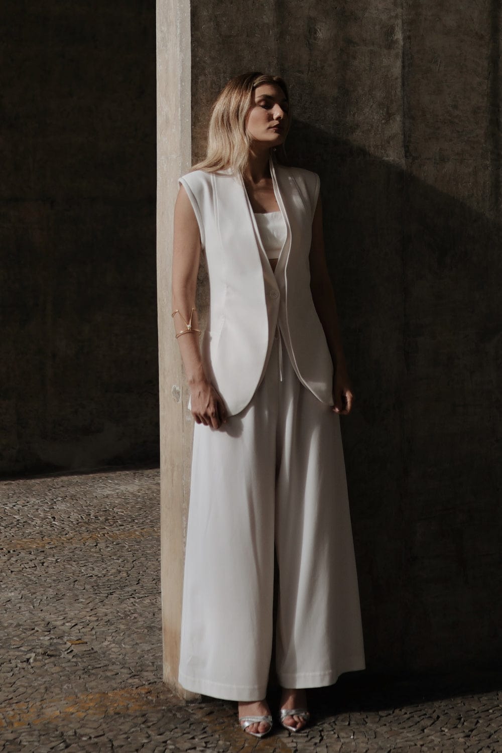 Lynyer- Bracelete V com Pérola