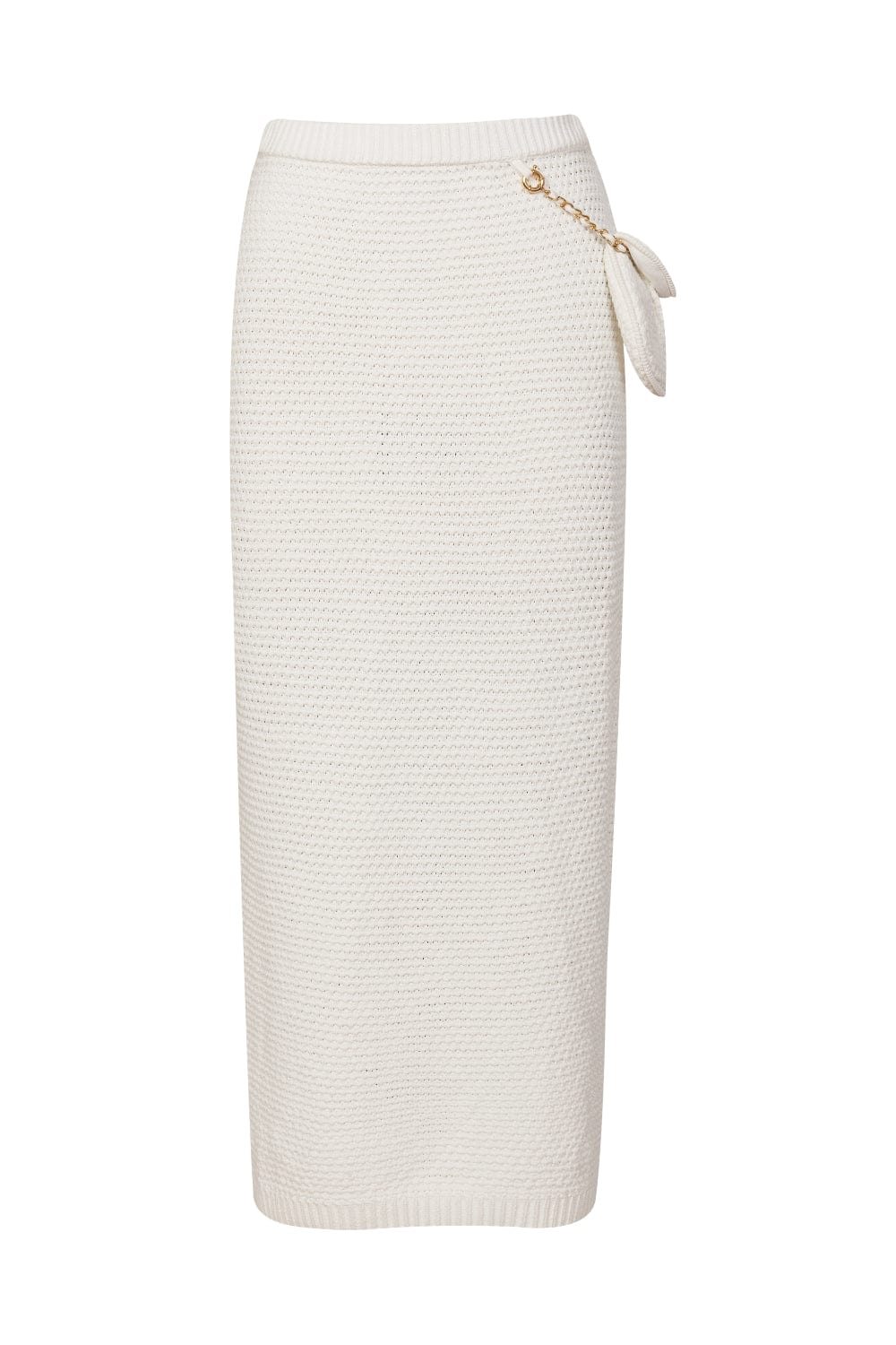Coven - Saia Midi Tricot com Bolsa Removível Branco