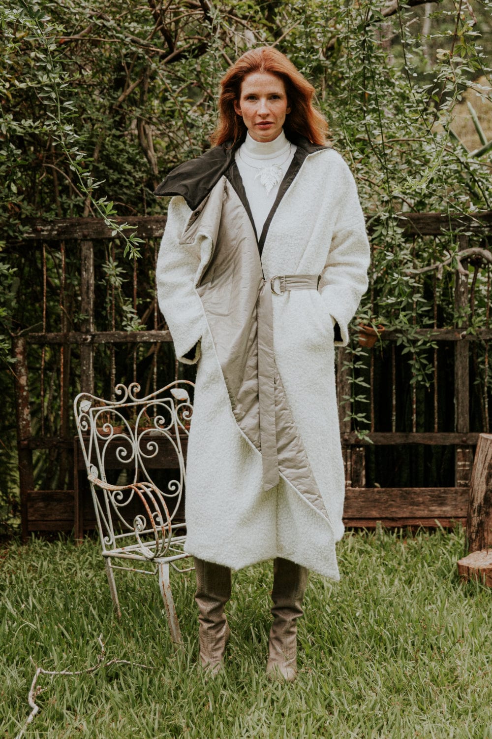 Luis Buchinho - Sobretudo Dupla Face em Sherpa & Nylon Premium