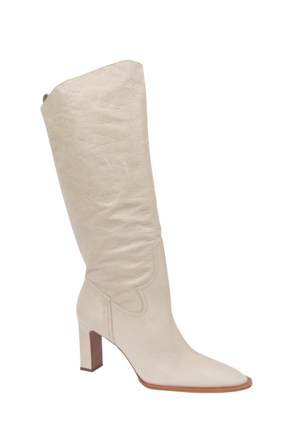 Vicenza - Bota Cano Alto leather Risco Fog Off White