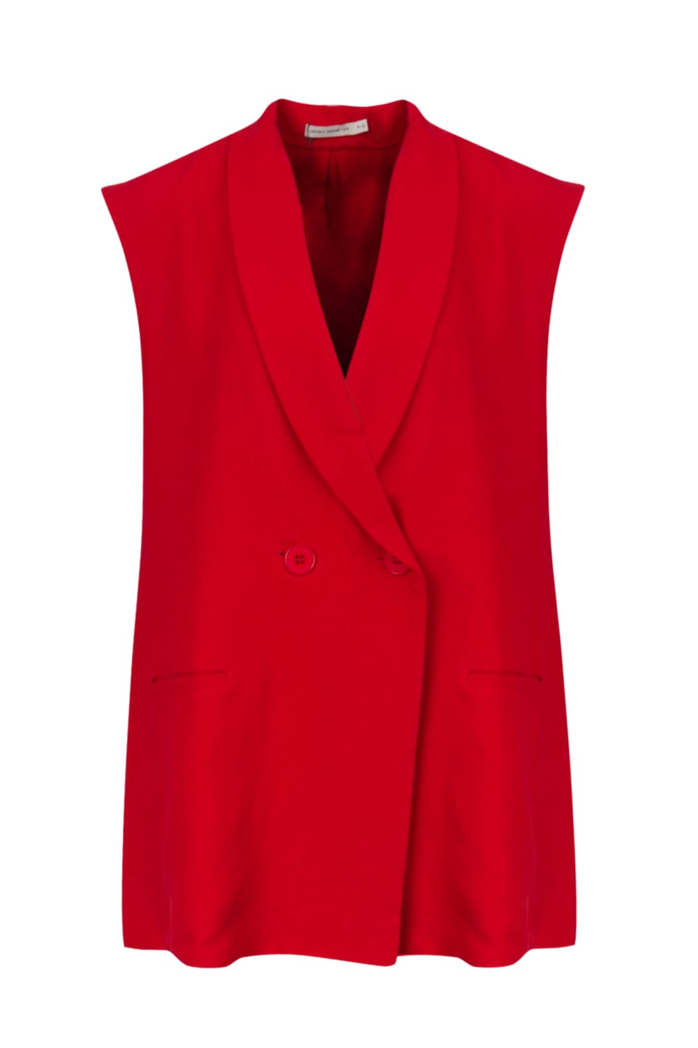 Lenny Niemeyer - Colete Alfaiataria Viscolinho Jaspe Vermelho