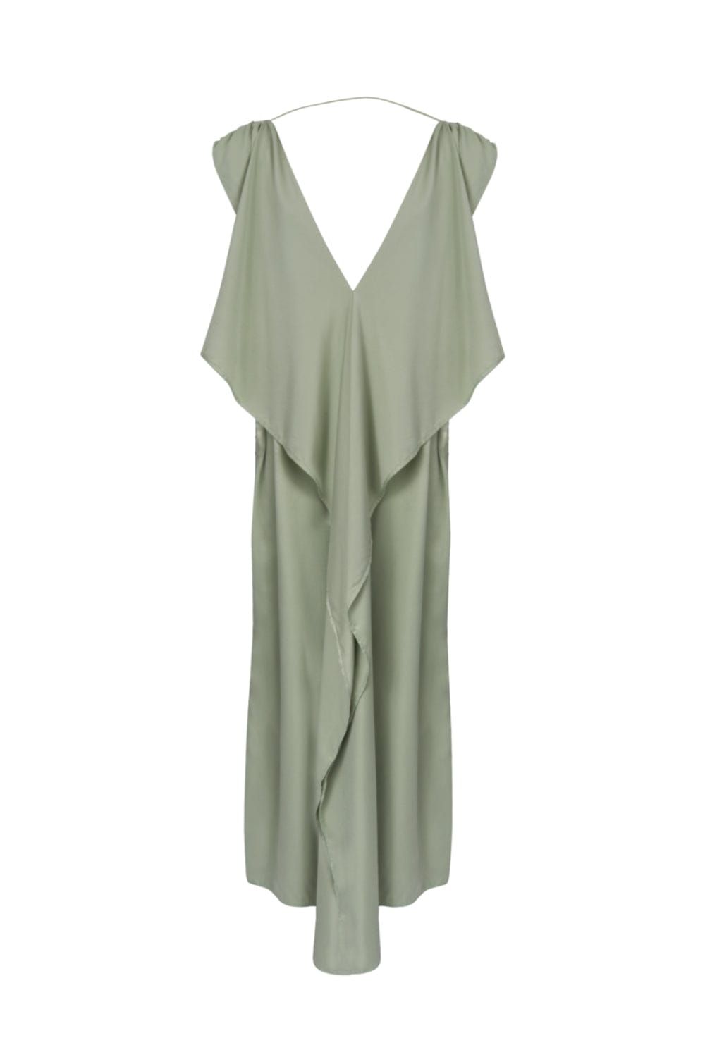 Tissé - Vestido Longo Nira Seda Verde Claro