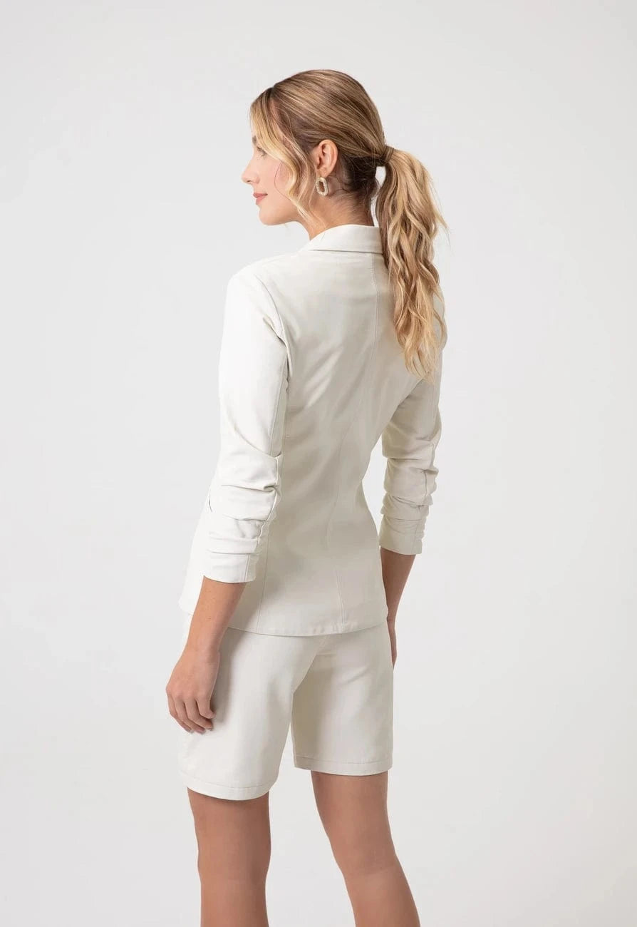 Juliana Sanmartin - Blazer Alongado Off White