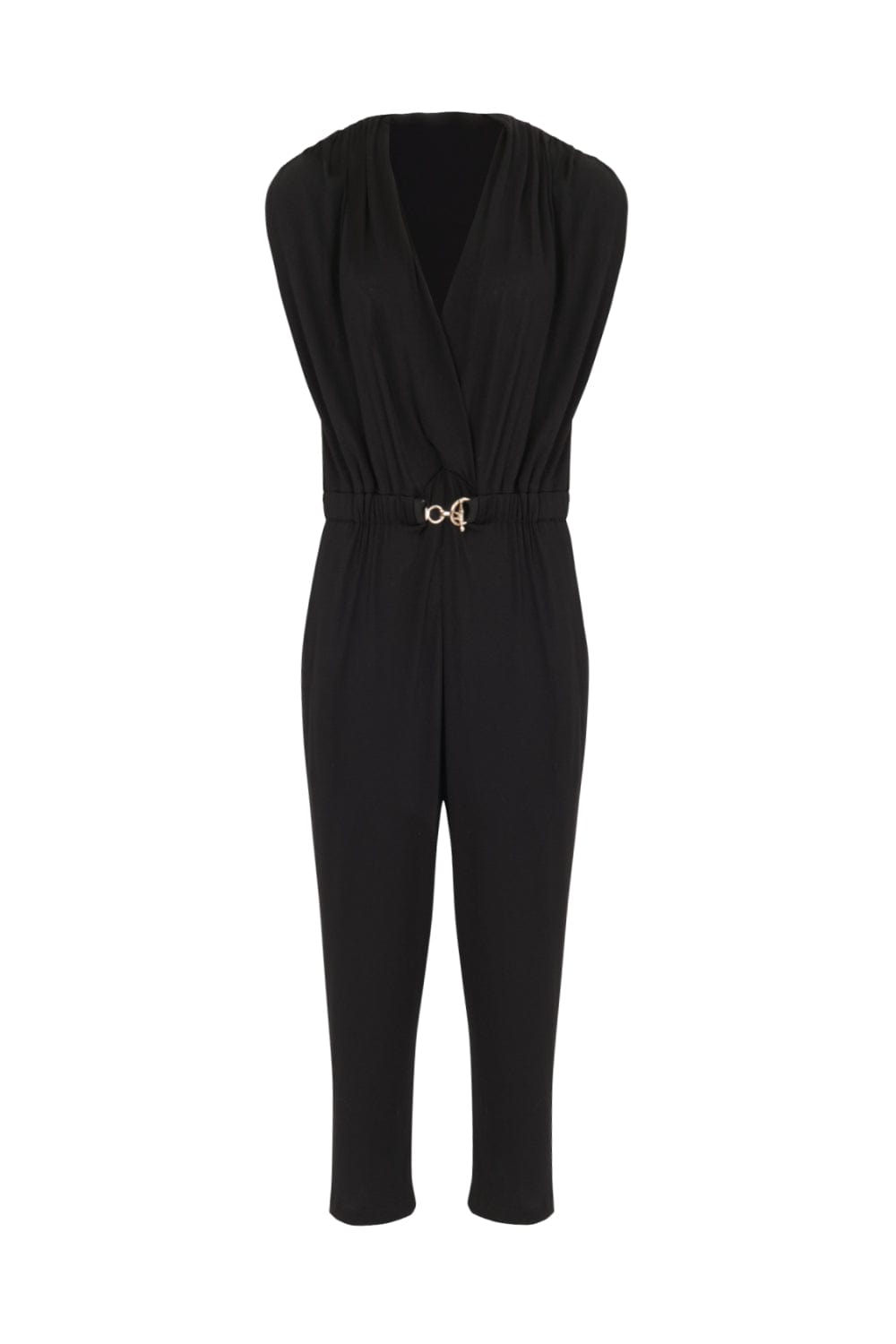 Lenny Niemeyer - Macação Decote Transpassado com Cinto Preto