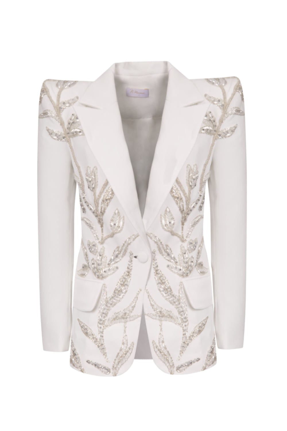 M Marquise - Blazer em Crepe Italiano Rima Off White