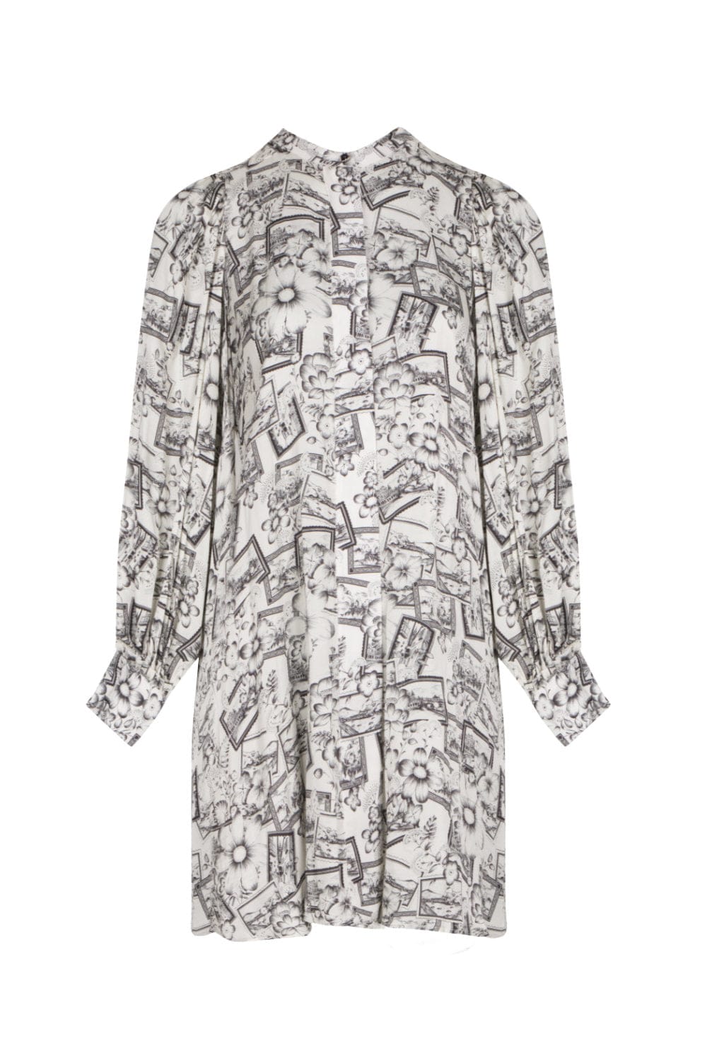 Tara Jarmon Paris - Vestido Curto Manga Longa Riminina