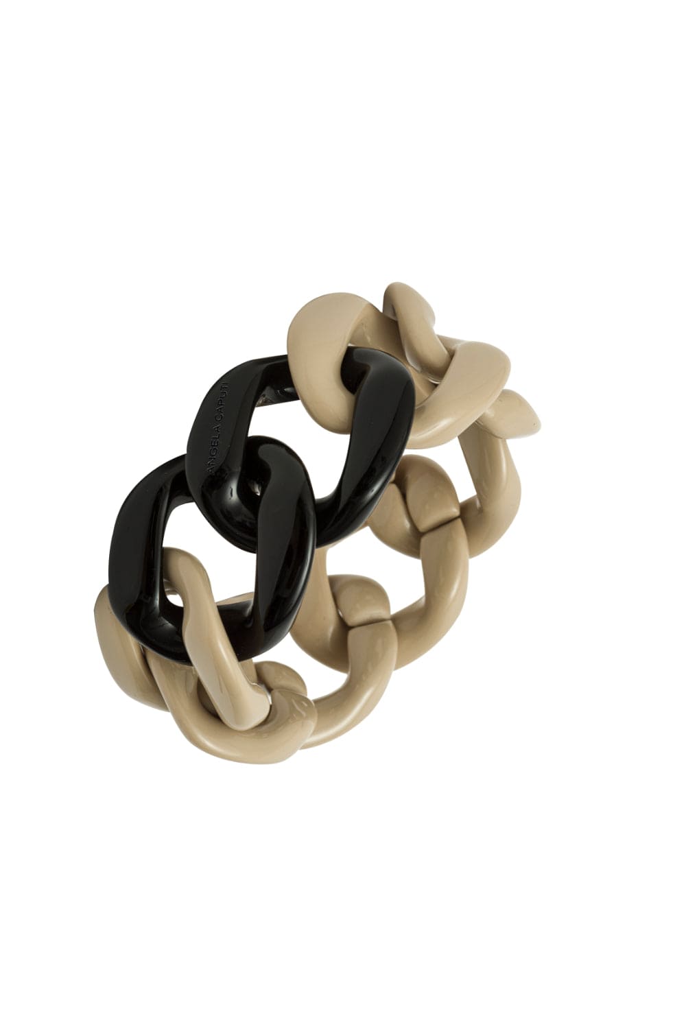 Angela Caputti - Pulseira em Elos Preto e Areia