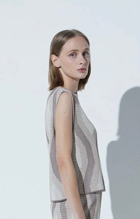 Viviane Furrier - Blusa em Tricot Jacquard Mosaico