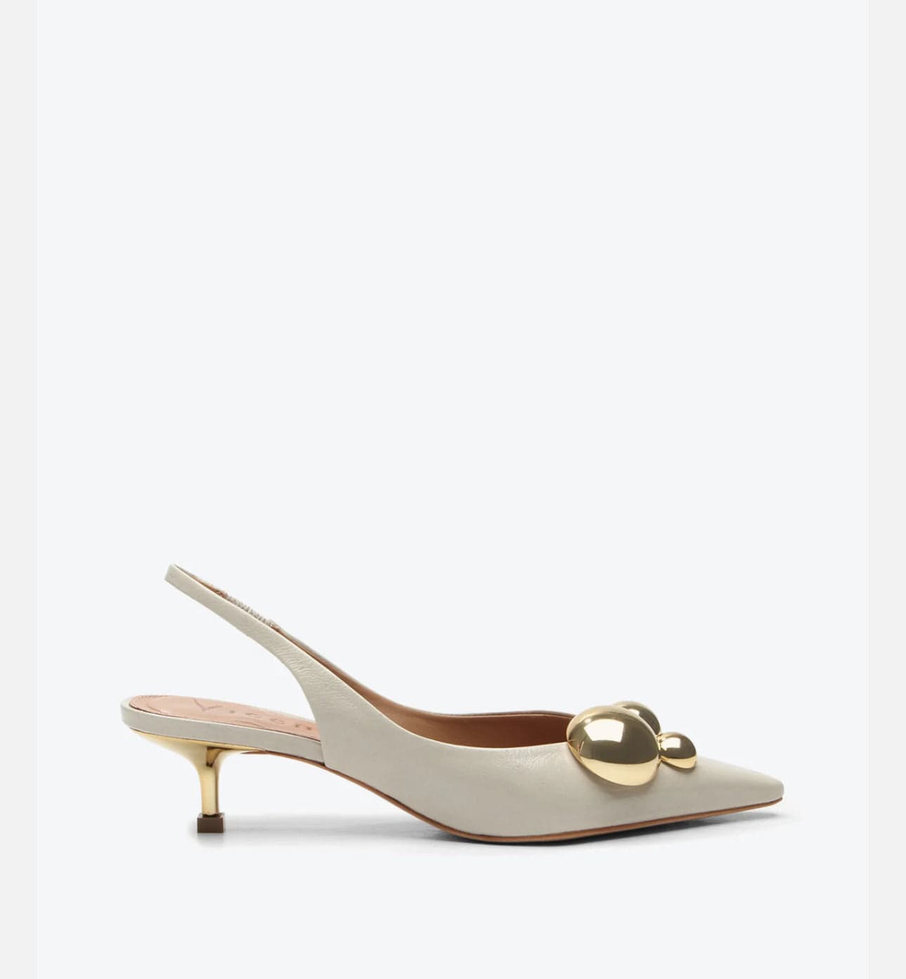 Vicenza - Sapato Slingback Olga Bege Pérola