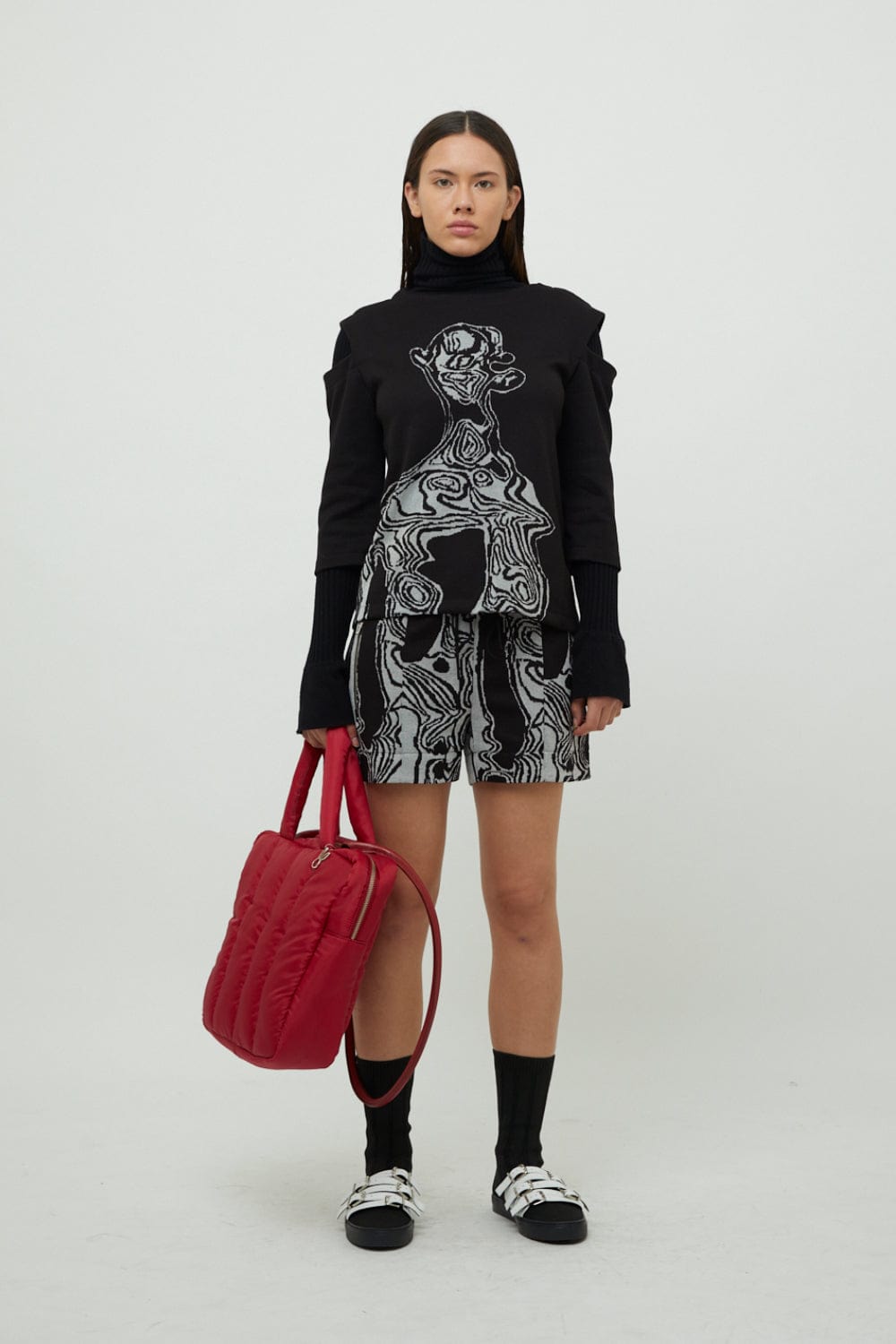 Glória Coelho - Blusa Manga Longa Montaria 1994 Preto