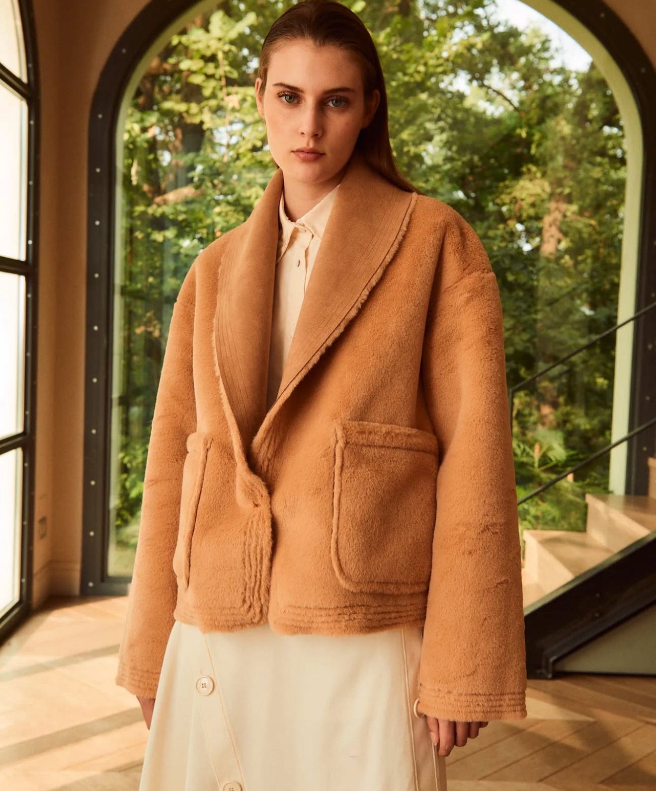 Alex Max - Casaco Curto dupla face Caramelo