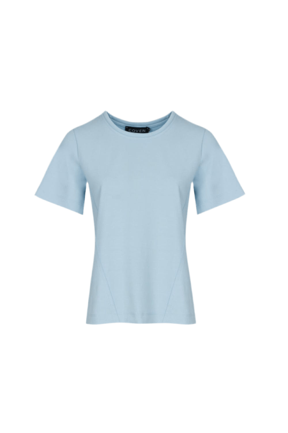 Coven - Blusa Manga Curta Malha Stretto Azul Claro