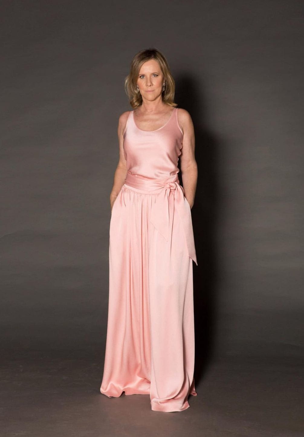 Glória Coelho - Blusa sem Manga em Crepe Isabella Fiorentino Rosa