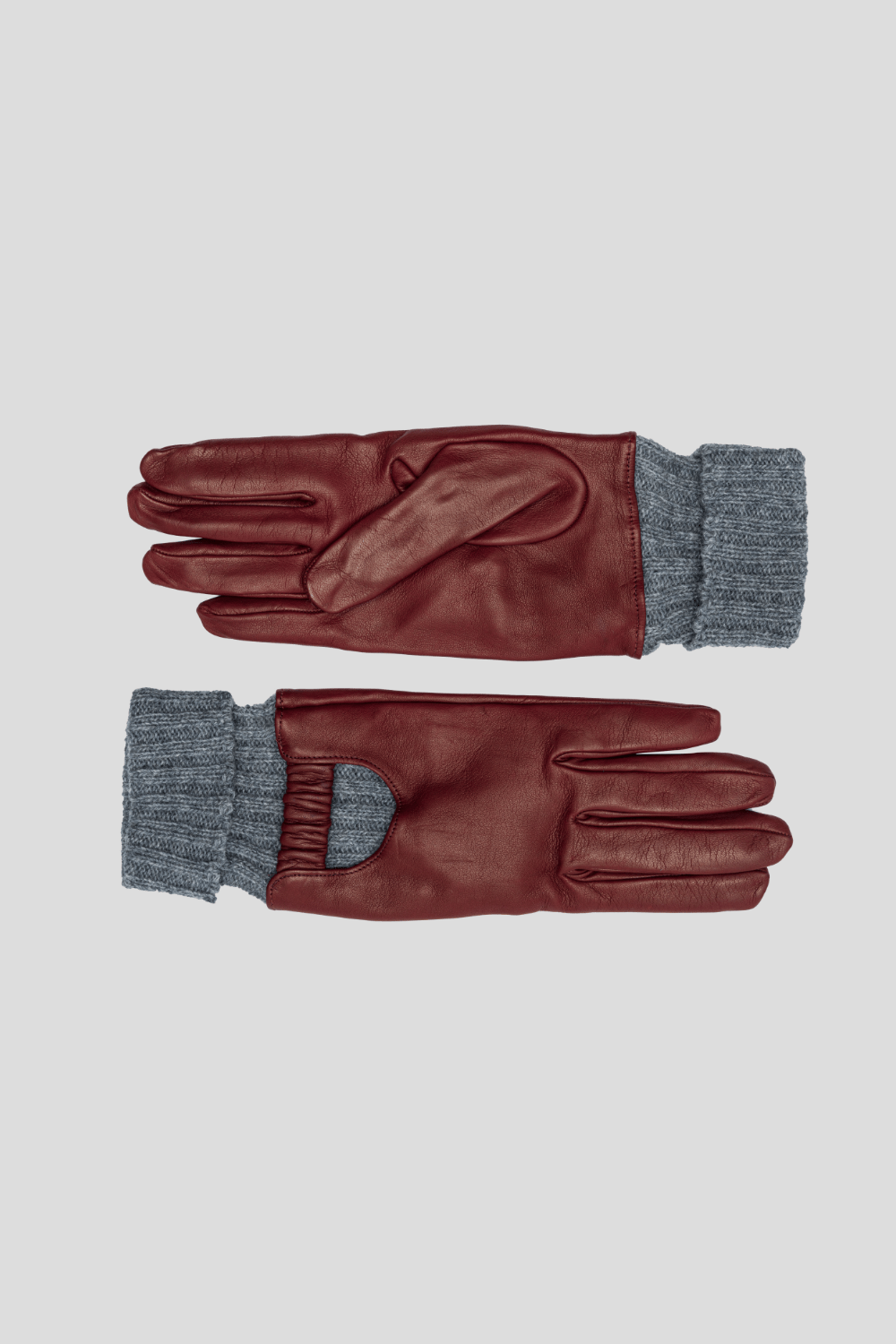 Alpo - Luvas 100% Couro e Lã Vermelho