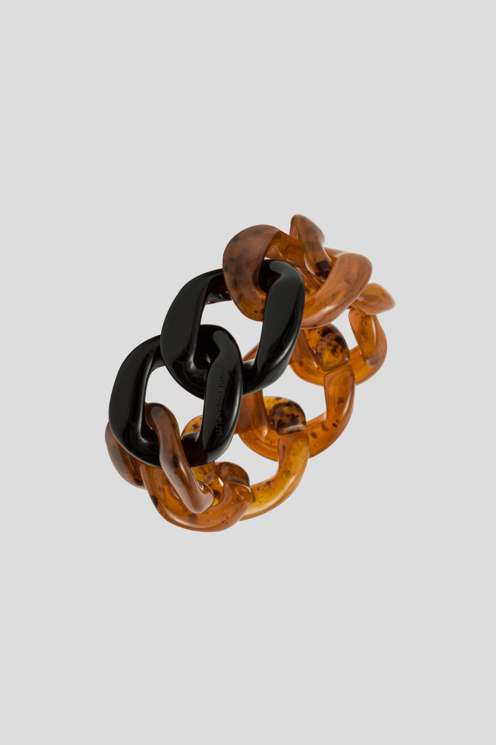 Angela Caputti - Pulseira em Elos Preto e Caramelo