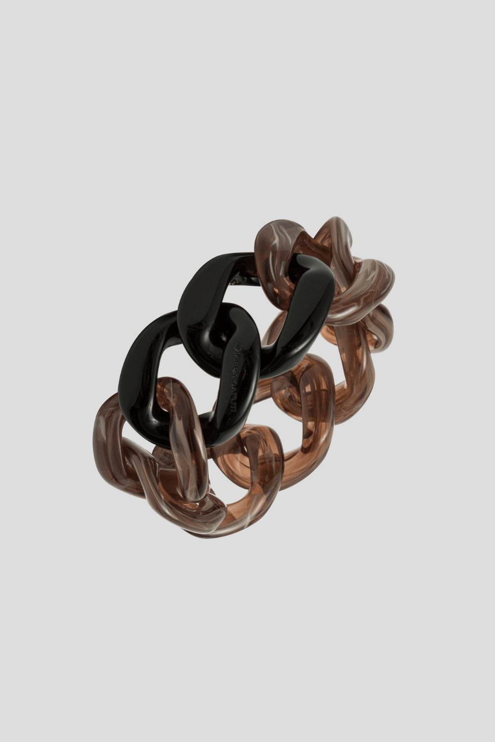 Angela Caputti - Pulseira em Elos Preto e Marrom