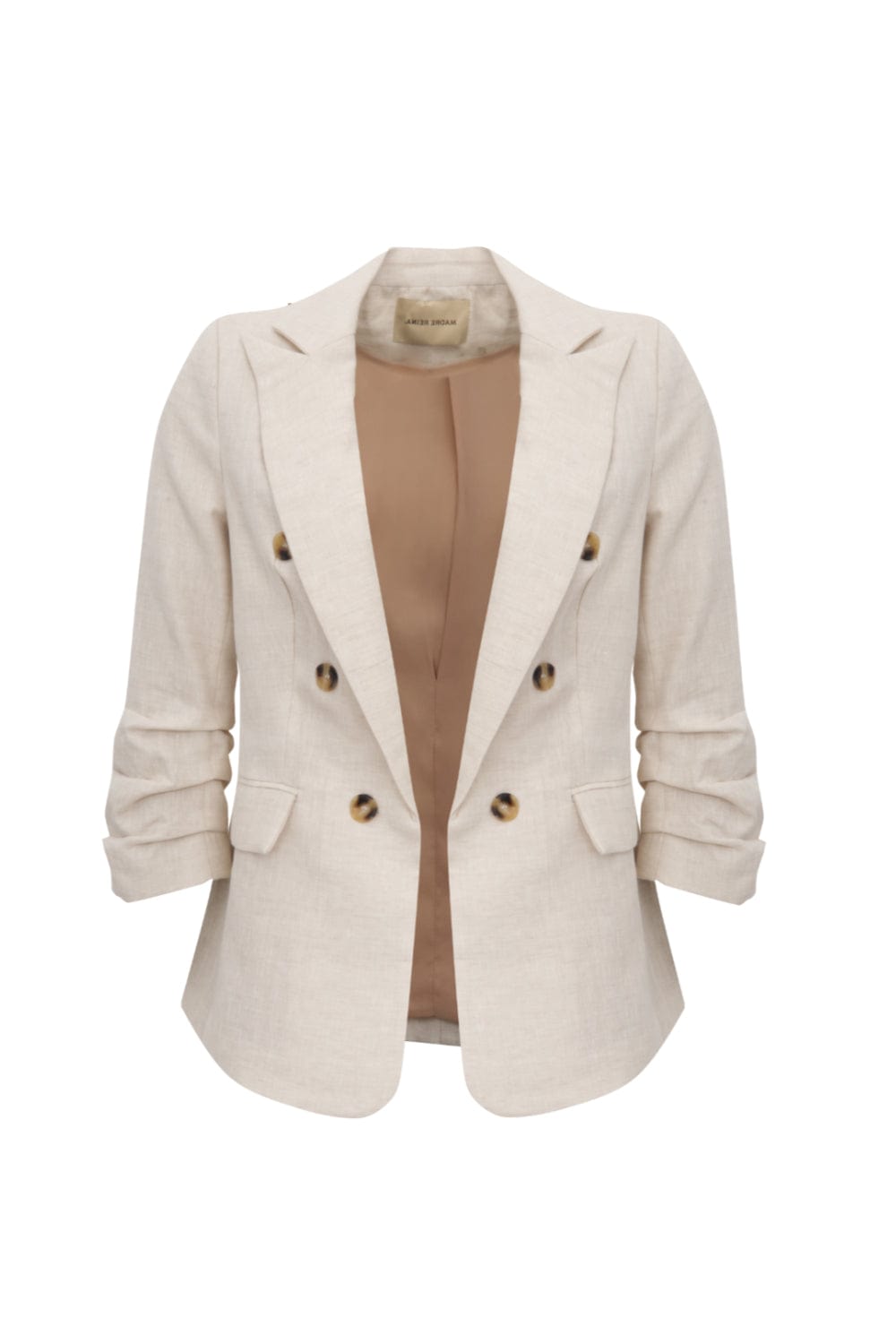 Madre Reina - Blazer Linho Manga Franzida Mariah