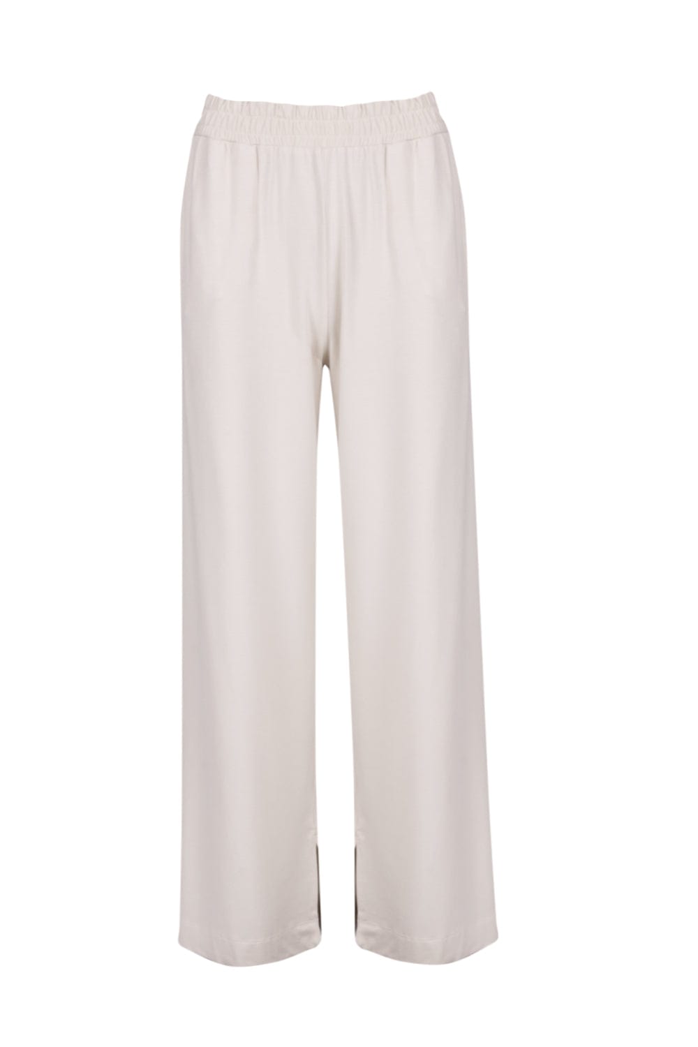 Viviane Furrier - Calça Pantalona com Elastico na Cintura Off White