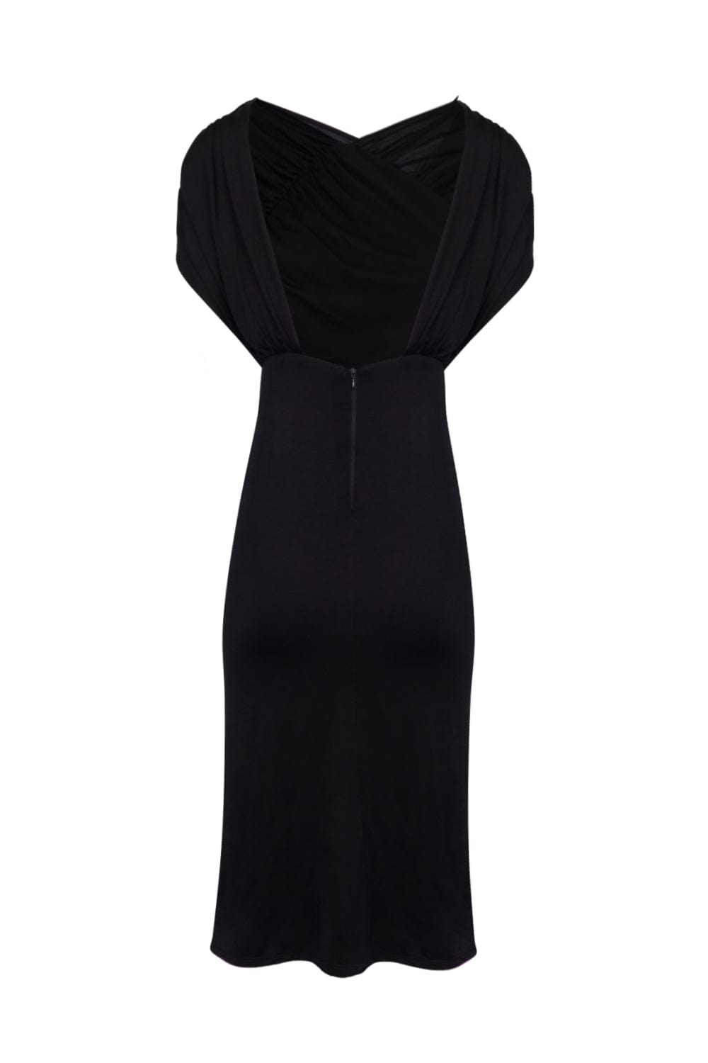 L'Cecci - Vestido Midi Assimétrico Preto