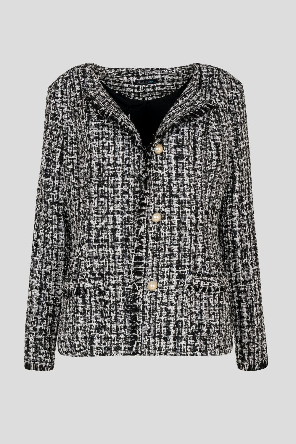 Rock Lola - Blazer Tweed com Botões de Pérola