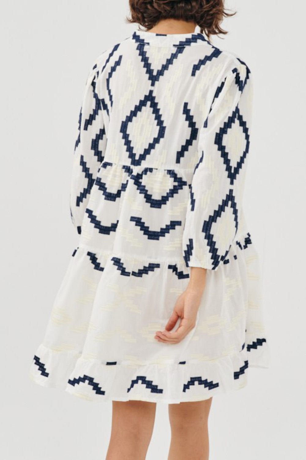 Greek Archaic Kori - Vestido Curto Manga Longa