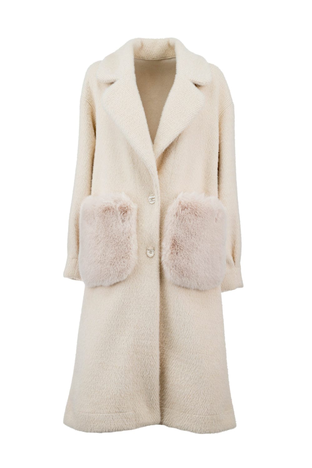 Alex Max - Casaco 7/8 Bege Dupla Face