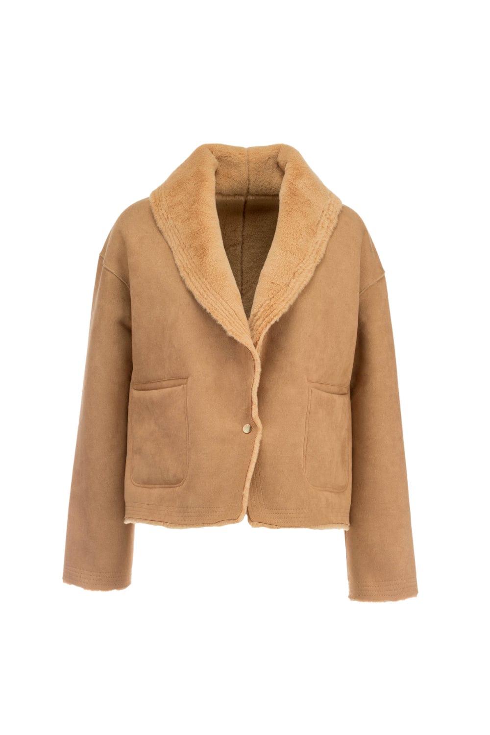 Alex Max - Casaco Curto dupla face Caramelo