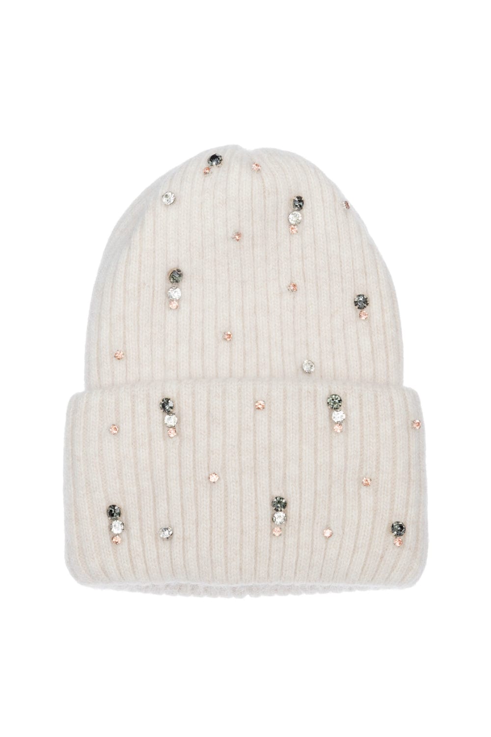 Alex Max - Gorro de Lã com Cristais Swarovski Bege