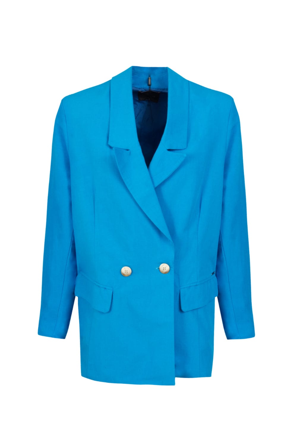 L'Cecci - Blazer Alfaiataria Viscolinho Azul