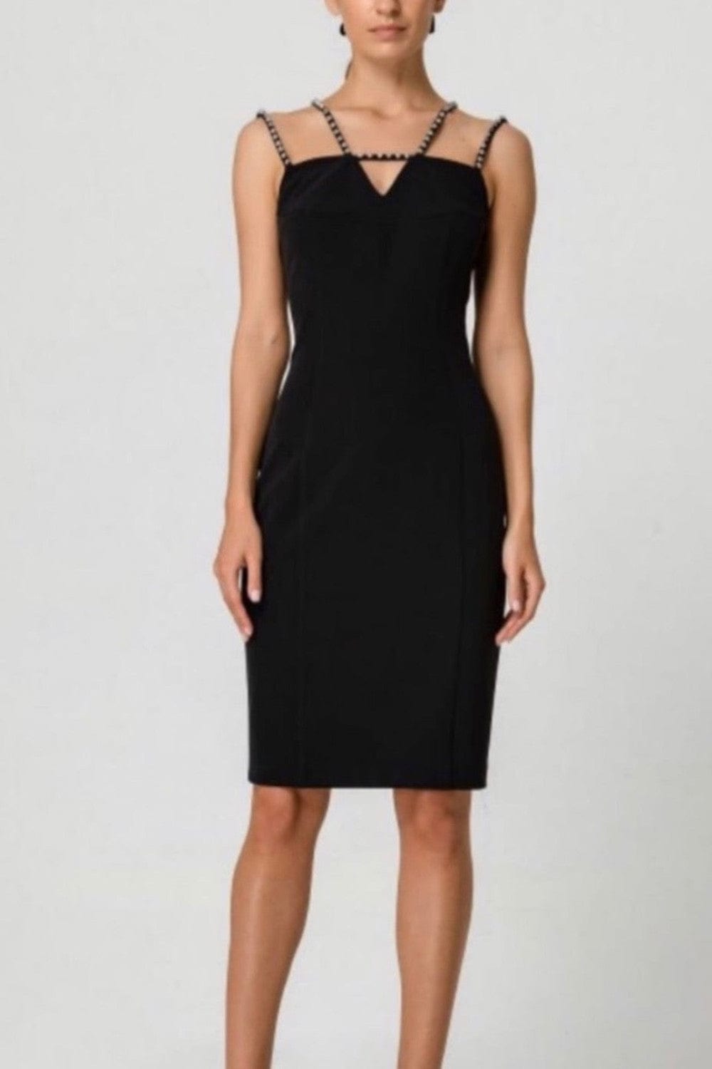 Access - Vestido Curto Alça Fina com Studs Preto