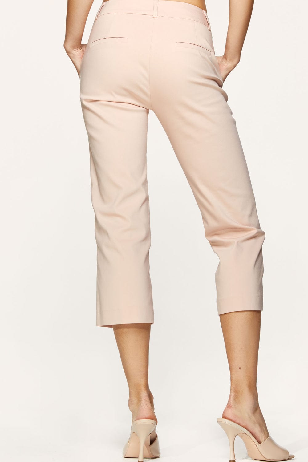 Access - Calça Pantacourt Cintura Alta Rosa Claro