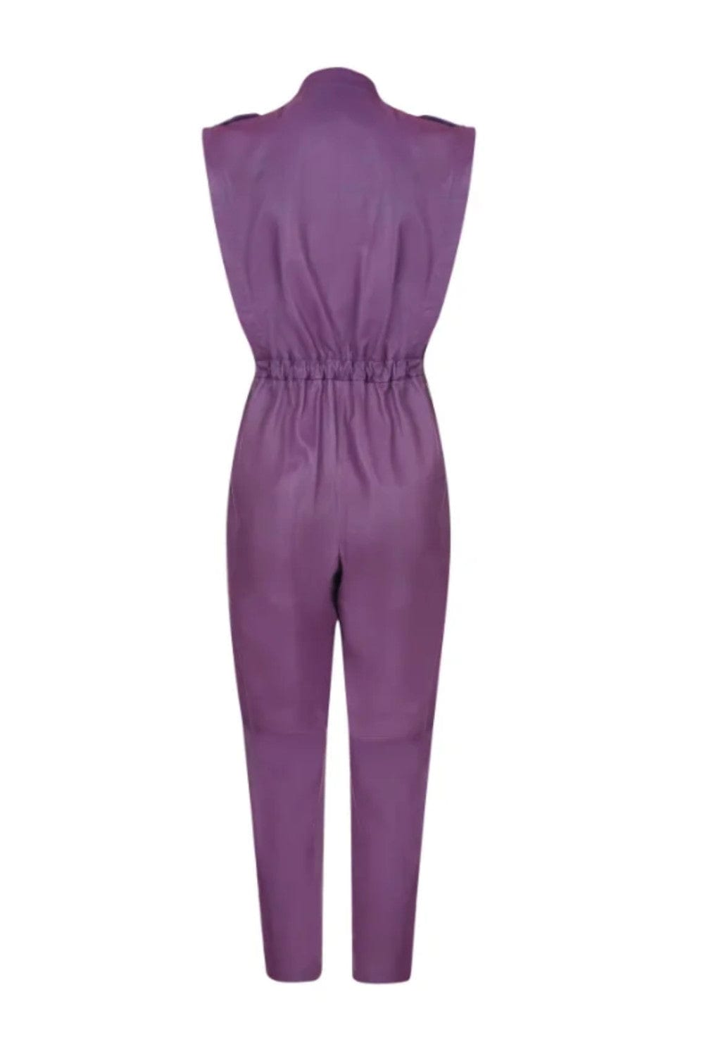 M Leal - Macacão Cargo Couro Purpura