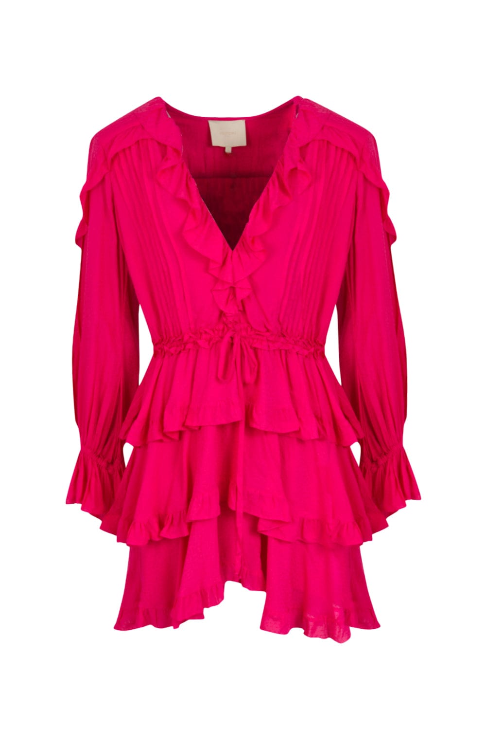 Coolrated - Vestido Curto Babados Rosa