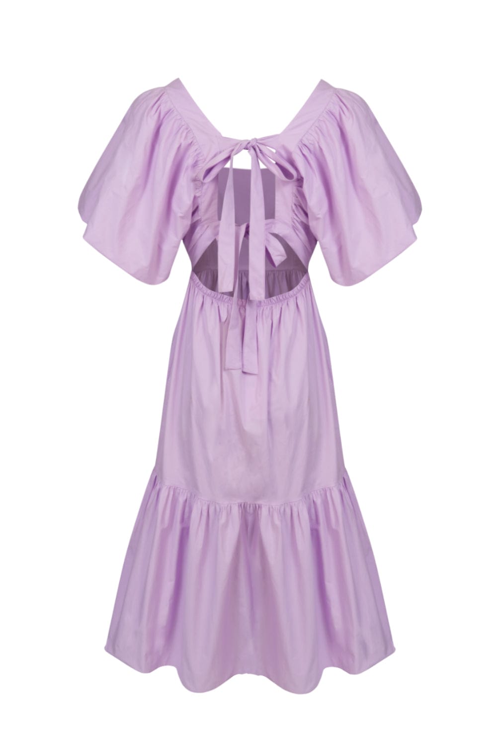 L’Cecci - Vestido Midi Manga Bufante Lílas