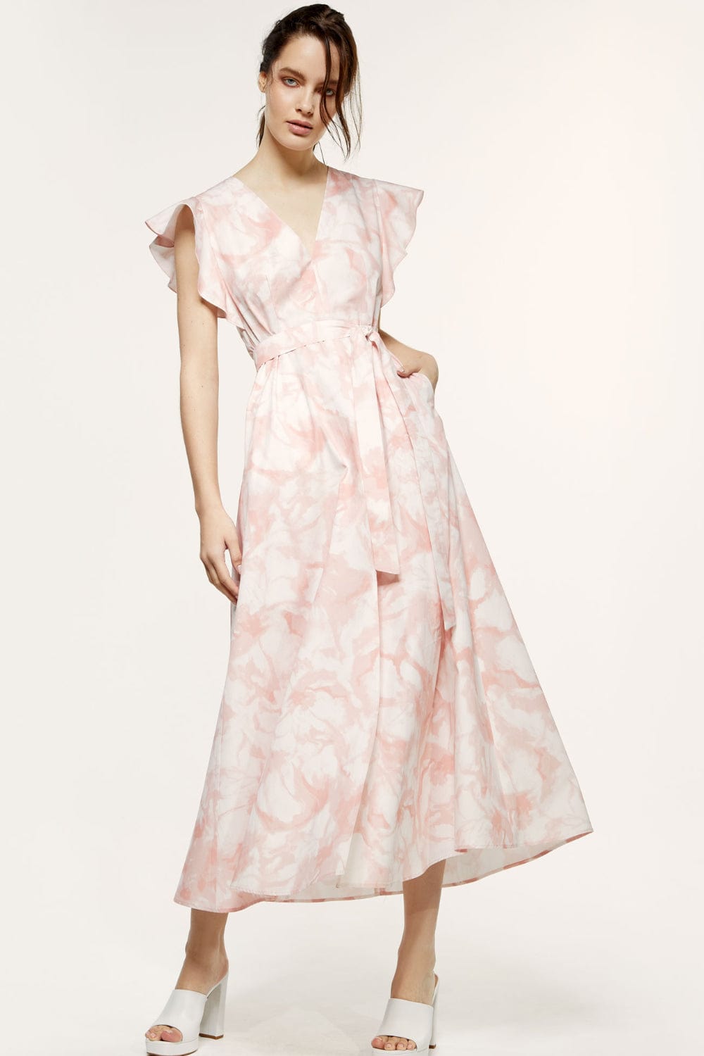 Access - Vestido Midi Tie-dye Rosa