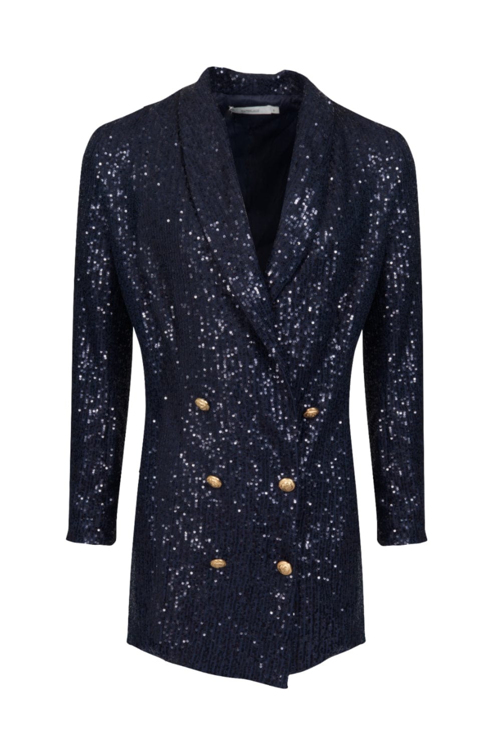 Paperlace - Blazer de Paetês Azul Marinho