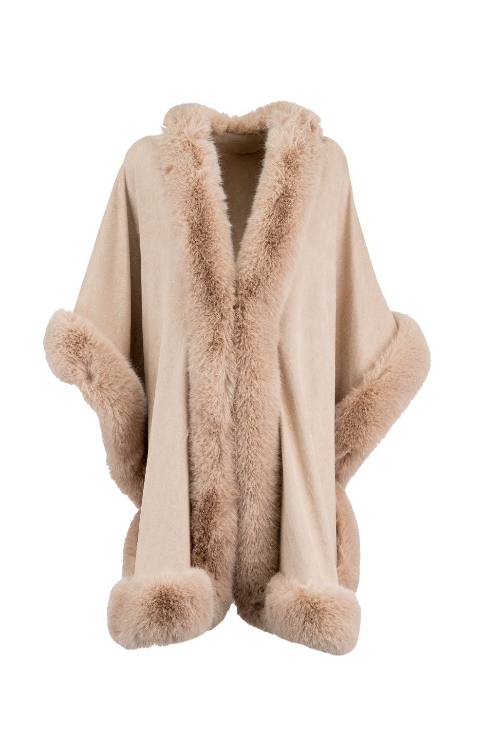 Alex Max - Poncho Sintético Bege