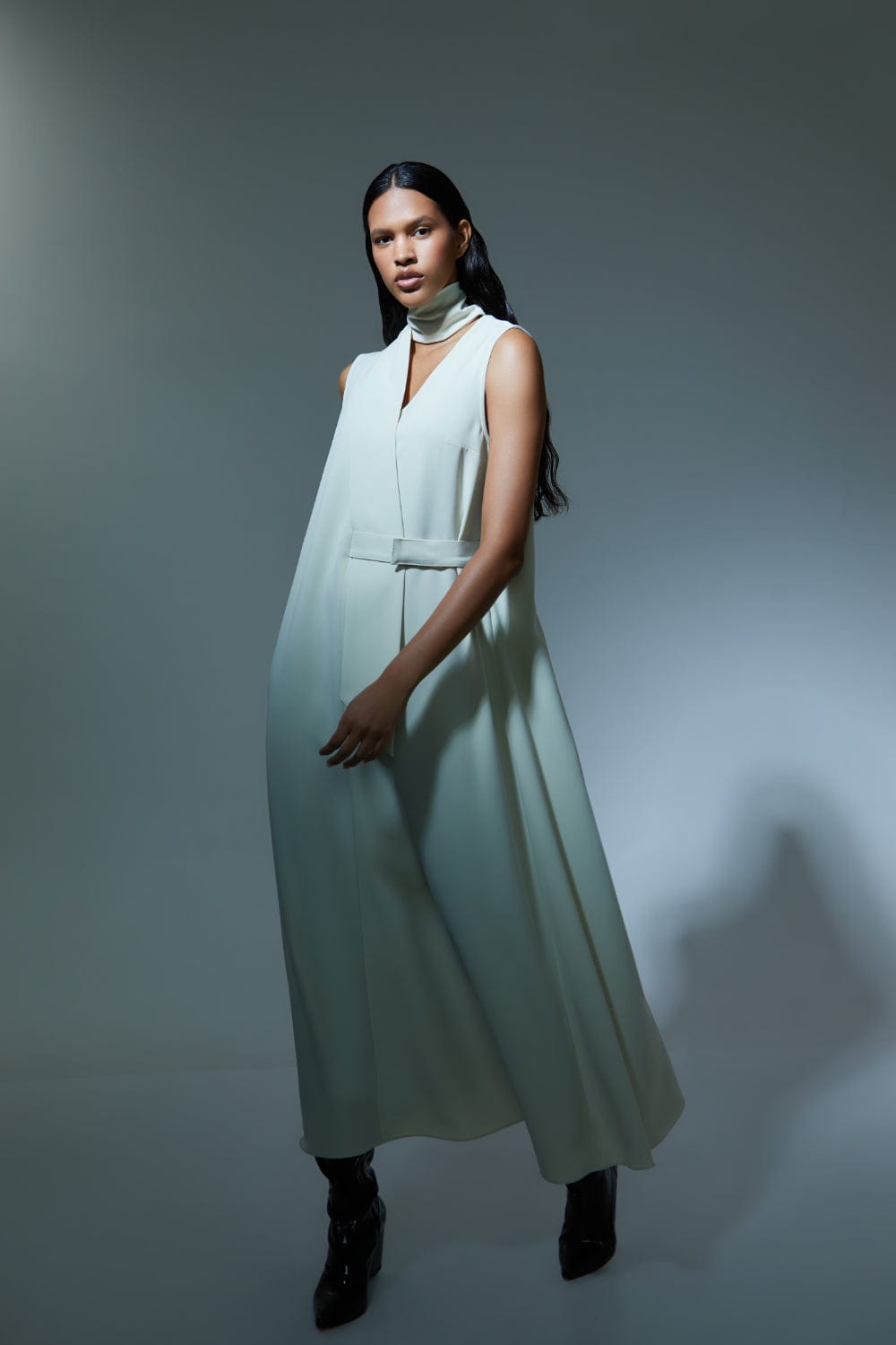 Viviane Furrier - Vestido Longo Traction Off White