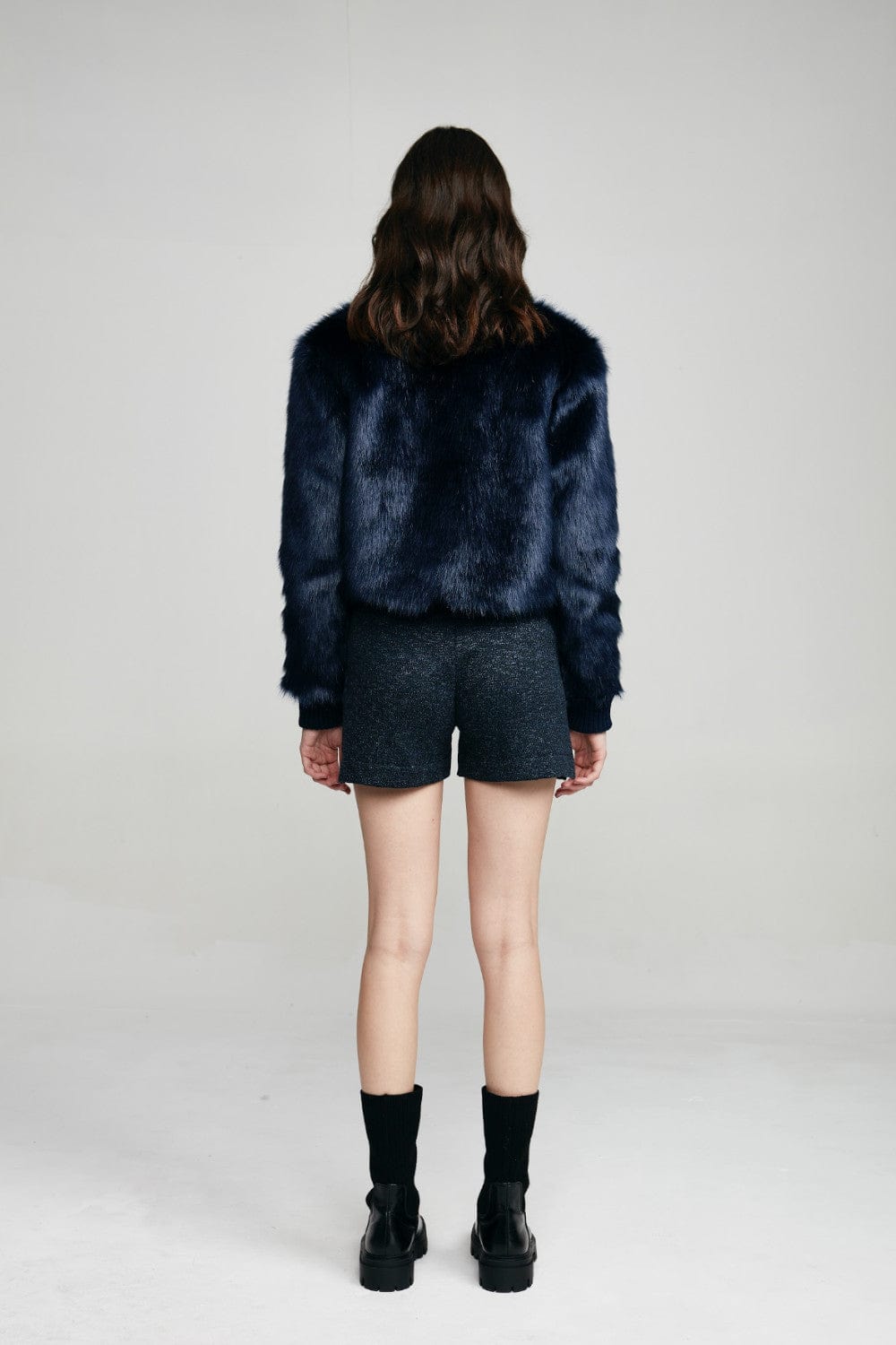 Viviane Furrier - Casaco Sintético Azul Marinho